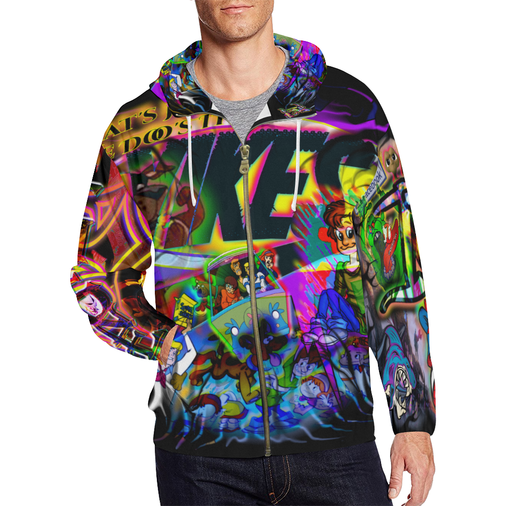 Scooby Doo - By TheONE Savior @ ImpossABLE Endeavors All Over Print Full Zip Hoodie for Men (Model H14)