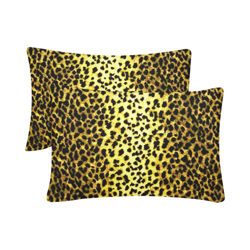 LEOPARD faux fur animal print Custom Pillow Case 20"x 30" (One Side) (Set of 2)