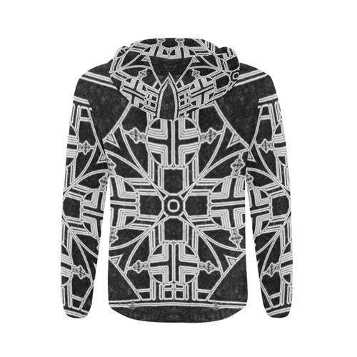 Death Star Chaos All Over Print Full Zip Hoodie for Men (Model H14)