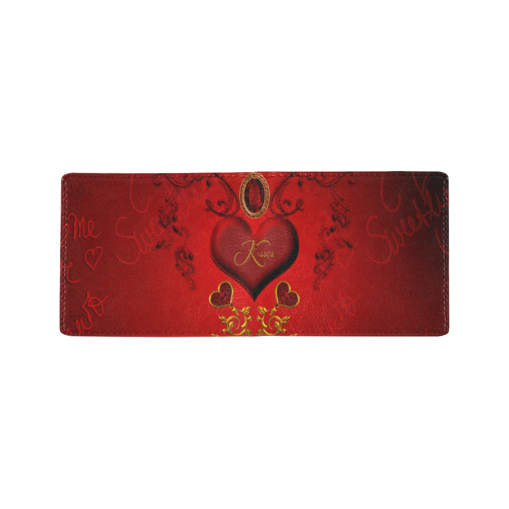 Valentine's day, wonderful heart Mini Bifold Wallet (Model 1674)