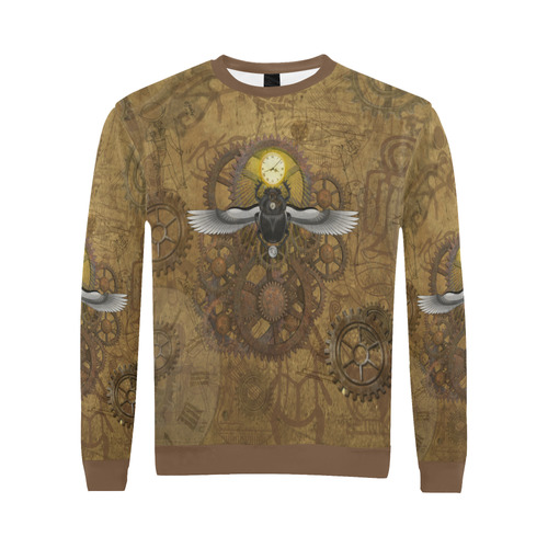 Steampunk From Ancient Egypt All Over Print Crewneck Sweatshirt for Men (Model H18)