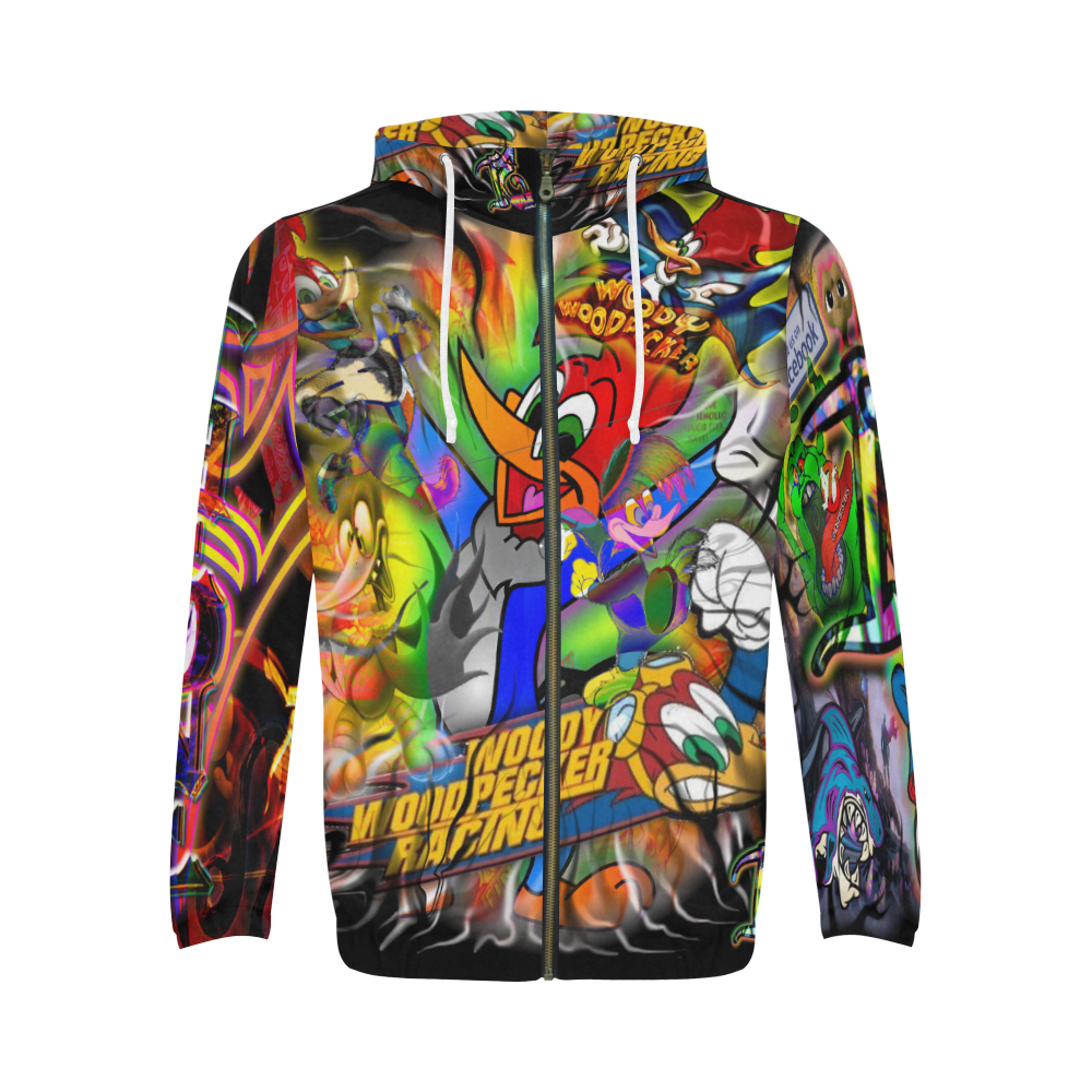 Woody Woodpecker - By TheONE Savior @ ImpossABLE Endeavors All Over Print Full Zip Hoodie for Men (Model H14)