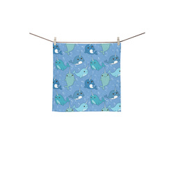 Cute Narwhal Pattern Square Towel 13“x13”