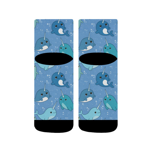 Cute Narwhal Pattern Quarter Socks