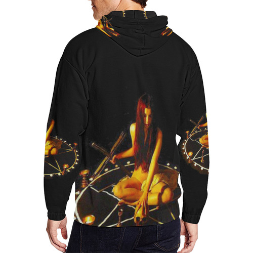 Gothic Luciferian Witchcraft All Over Print Full Zip Hoodie for Men (Model H14)