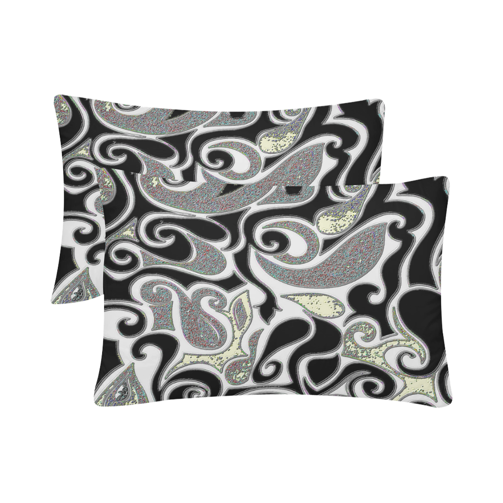 wacky retro doodle swirl Custom Pillow Case 20"x 30" (One Side) (Set of 2)
