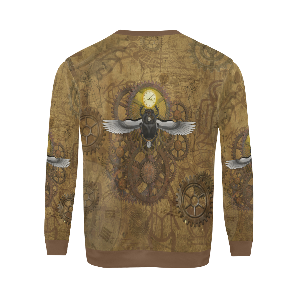 Steampunk From Ancient Egypt All Over Print Crewneck Sweatshirt for Men (Model H18)