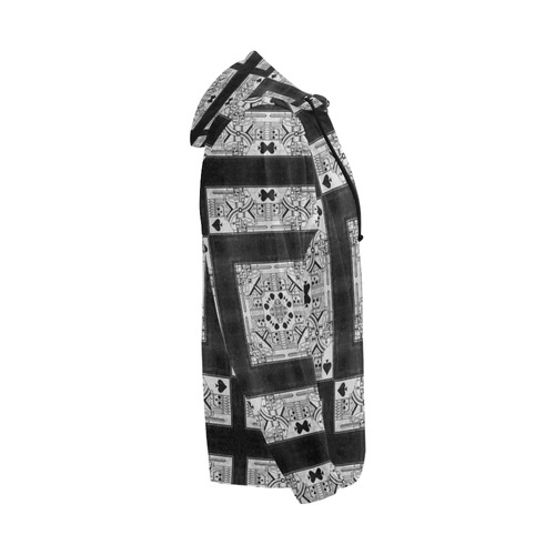 Death Spade All Over Print Full Zip Hoodie for Men (Model H14)