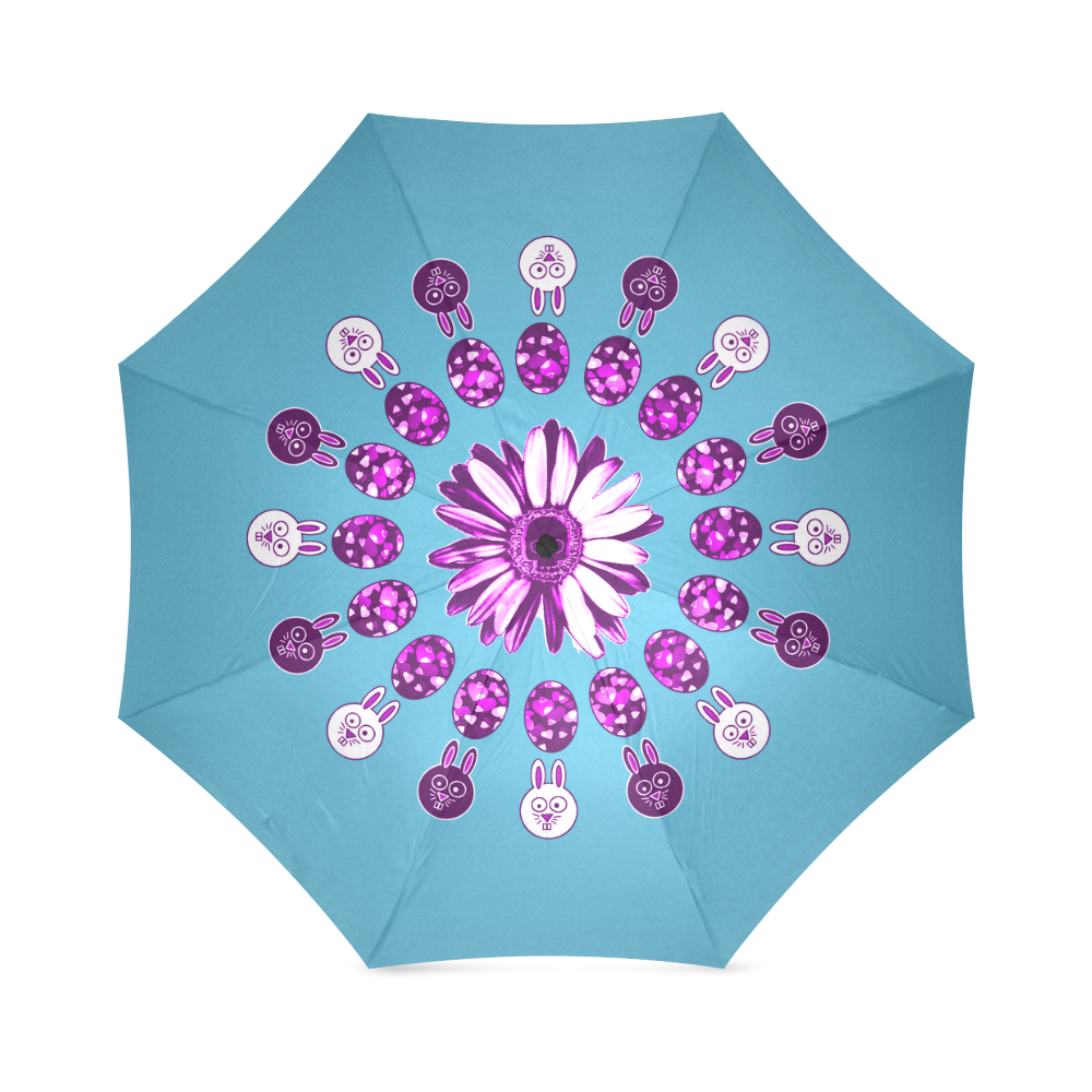 Pink Easter Fun Foldable Umbrella (Model U01)