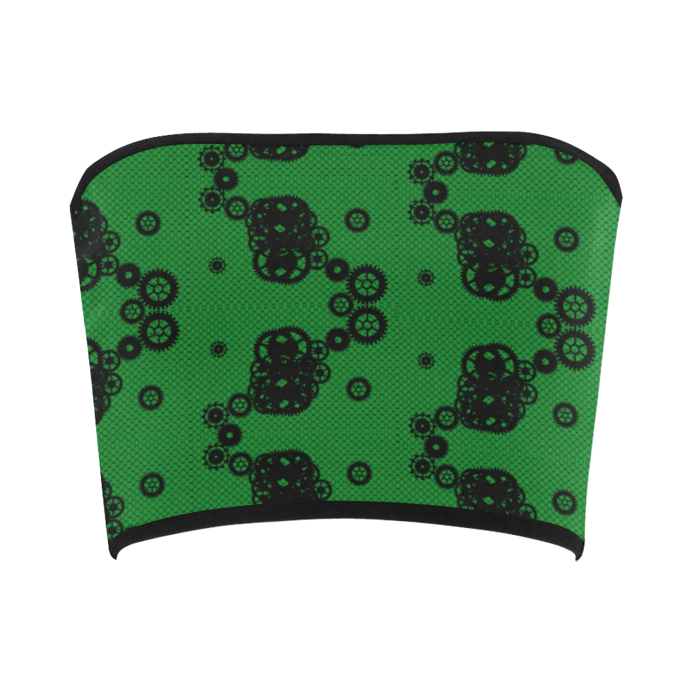 Steampunk Lace Green Bandeau Top