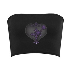 Gothic Lilac Heart Bandeau Top