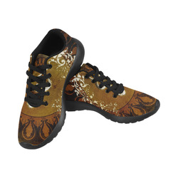 Music, decorative clef with floral elements Women’s Running Shoes (Model 020)