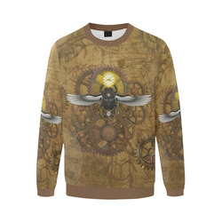 Steampunk From Ancient Egypt Men's Oversized Fleece Crew Sweatshirt/Large Size(Model H18)