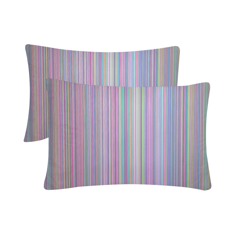 Broken TV screen rainbow stripe Custom Pillow Case 20"x 30" (One Side) (Set of 2)