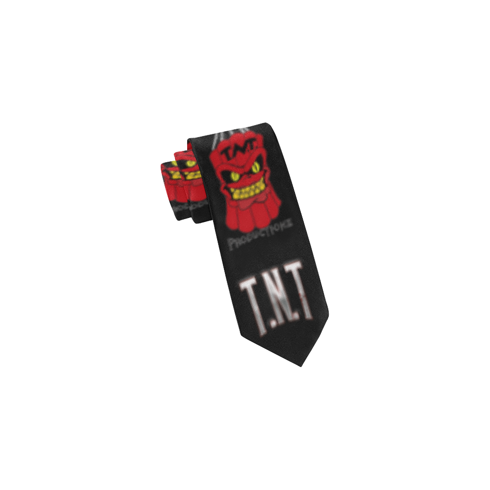 logo neck tie black Classic Necktie (Two Sides)
