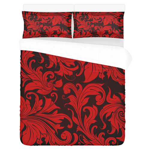 PATRONFLORALGRANDECOLORESred18000 3-Piece Bedding Set