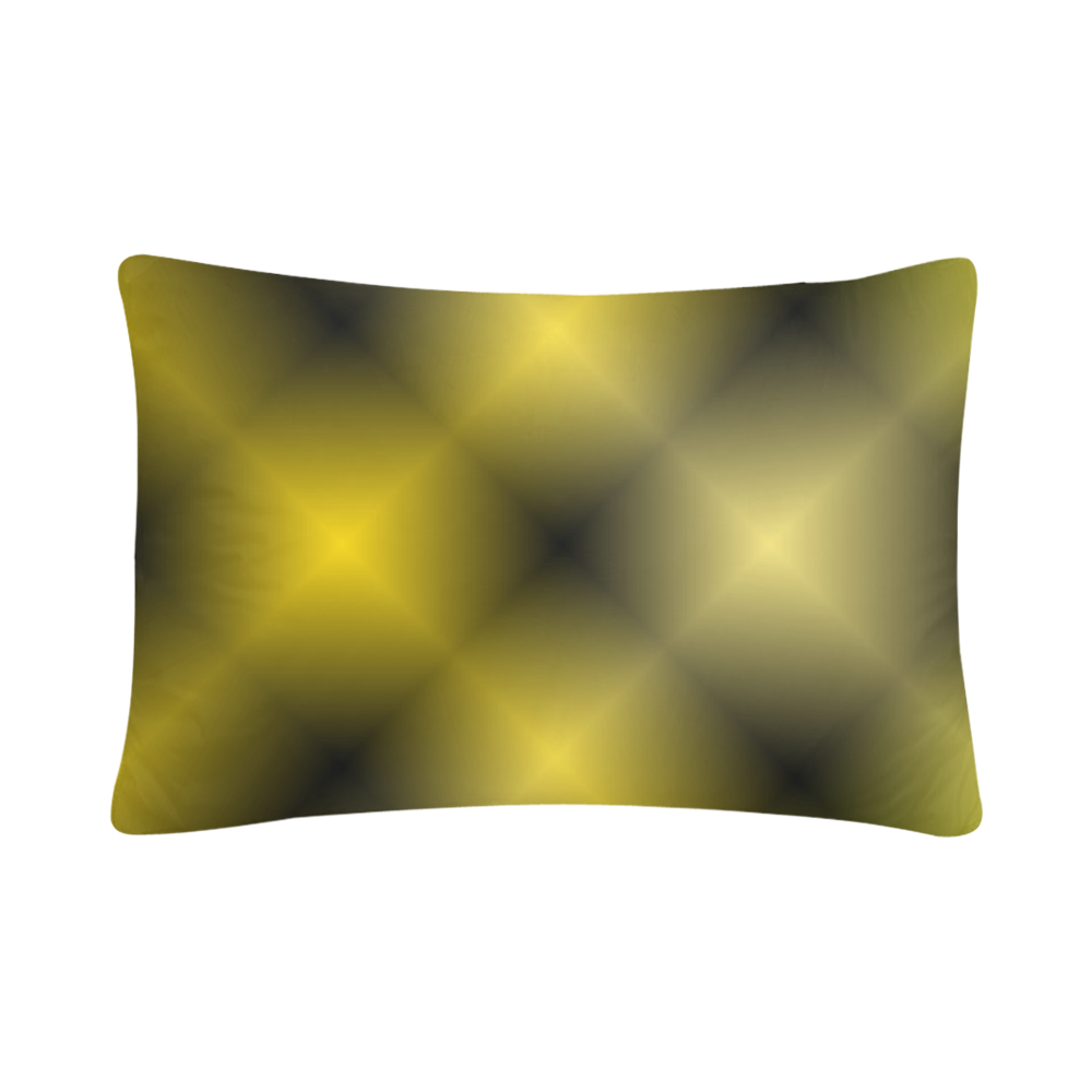 Gold and Black Tartan Plaid Custom Pillow Case 20"x 30" (One Side) (Set of 2)