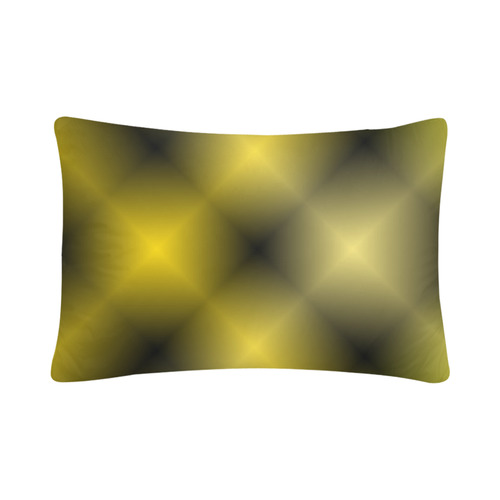 Gold and Black Tartan Plaid Custom Pillow Case 20"x 30" (One Side) (Set of 2)