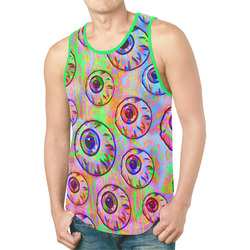 Graffiti Eyeball New All Over Print Tank Top for Men (Model T46)