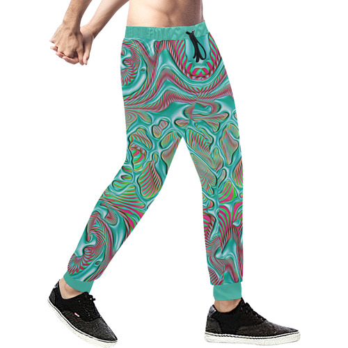 Hypnotic Slime Men's All Over Print Sweatpants (Model L11)