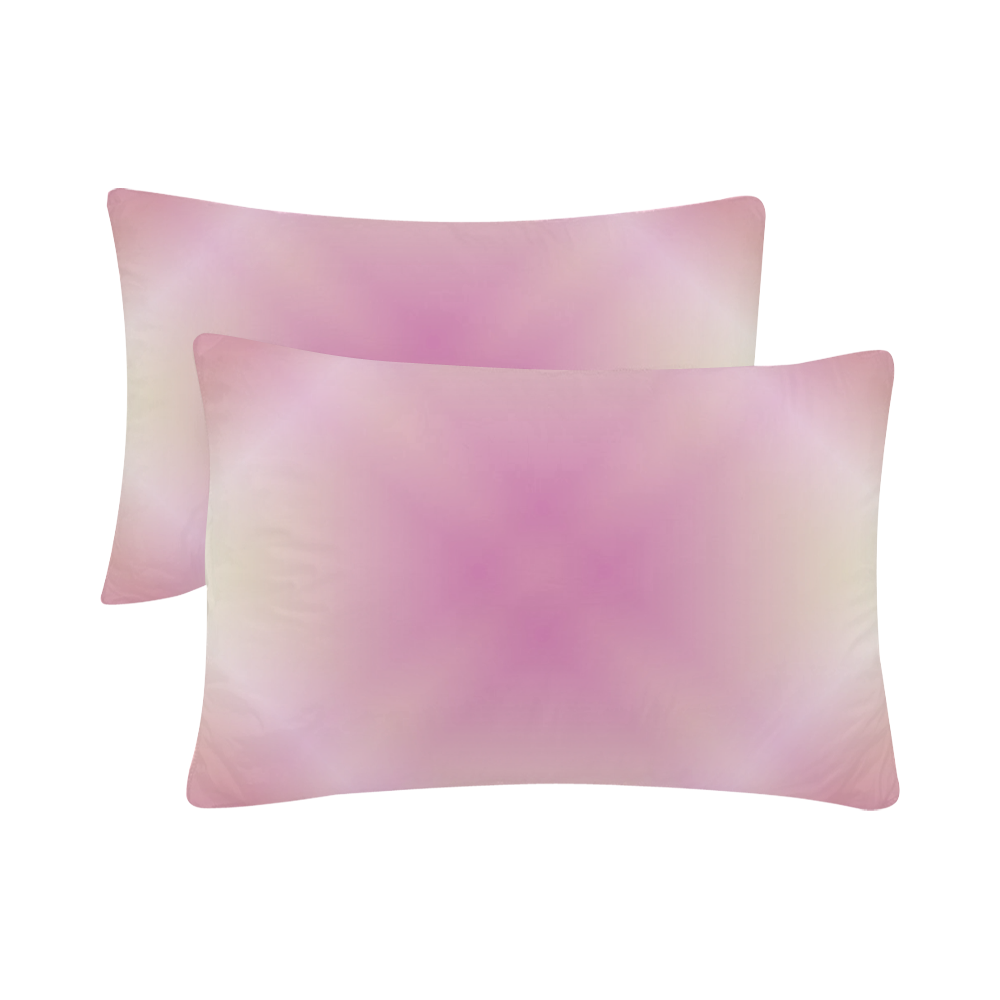 Soft Pinks and Cream Tartan Plaid Custom Pillow Case 20"x 30" (One Side) (Set of 2)