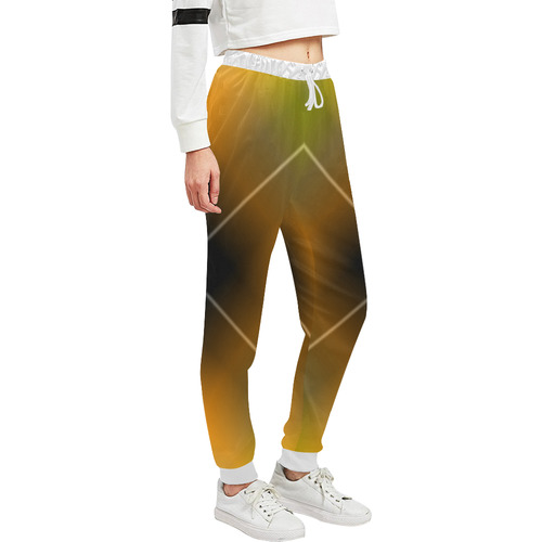 Orange and Green Tartan Plaid Unisex All Over Print Sweatpants (Model L11)