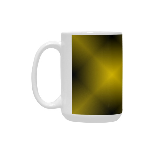 Gold and Black Tartan Plaid Custom Ceramic Mug (15OZ)