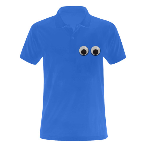Large Funny Googly Eyes Men's Polo Shirt (Model T24)