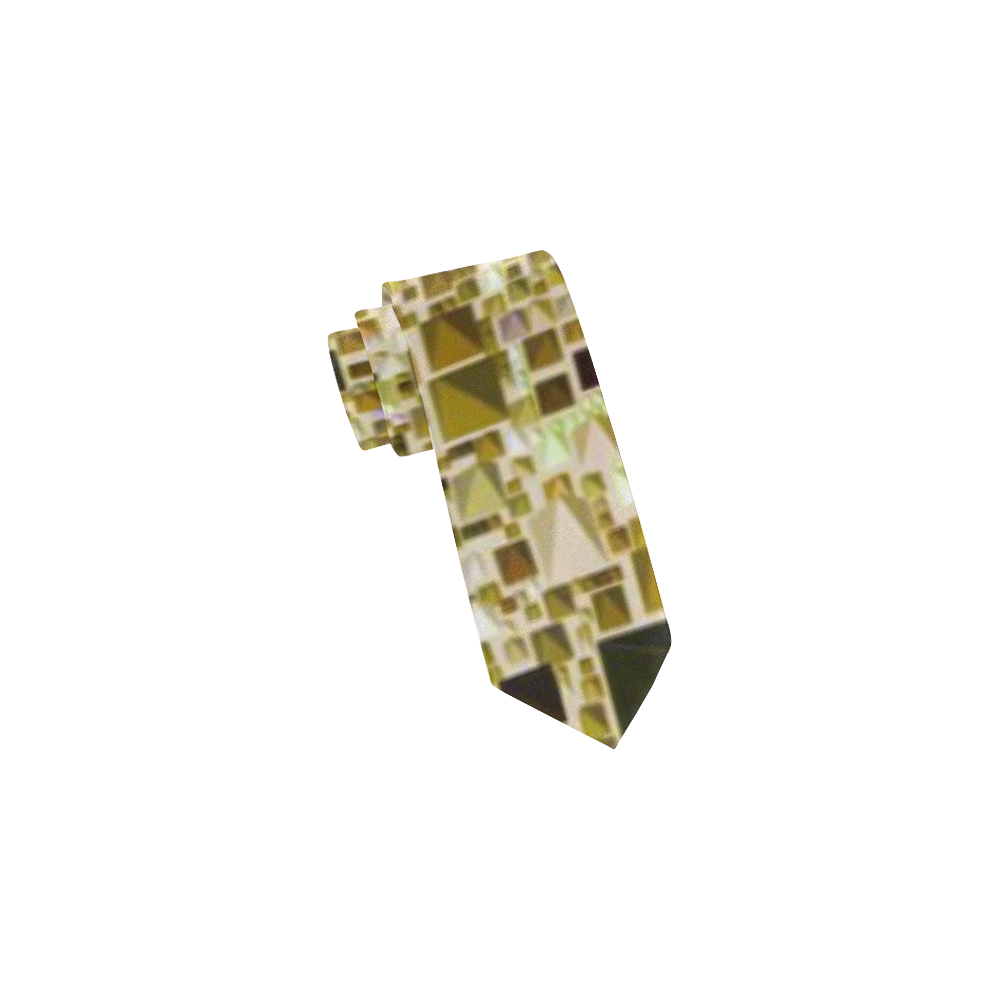 Modern Geo Fun,golden by JamColors Classic Necktie (Two Sides)