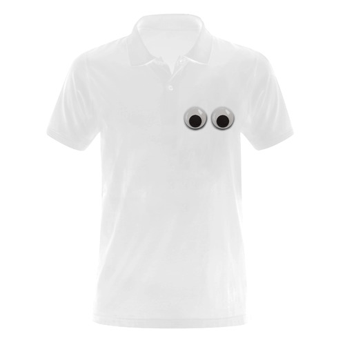 Large Funny Googly Eyes Men's Polo Shirt (Model T24)