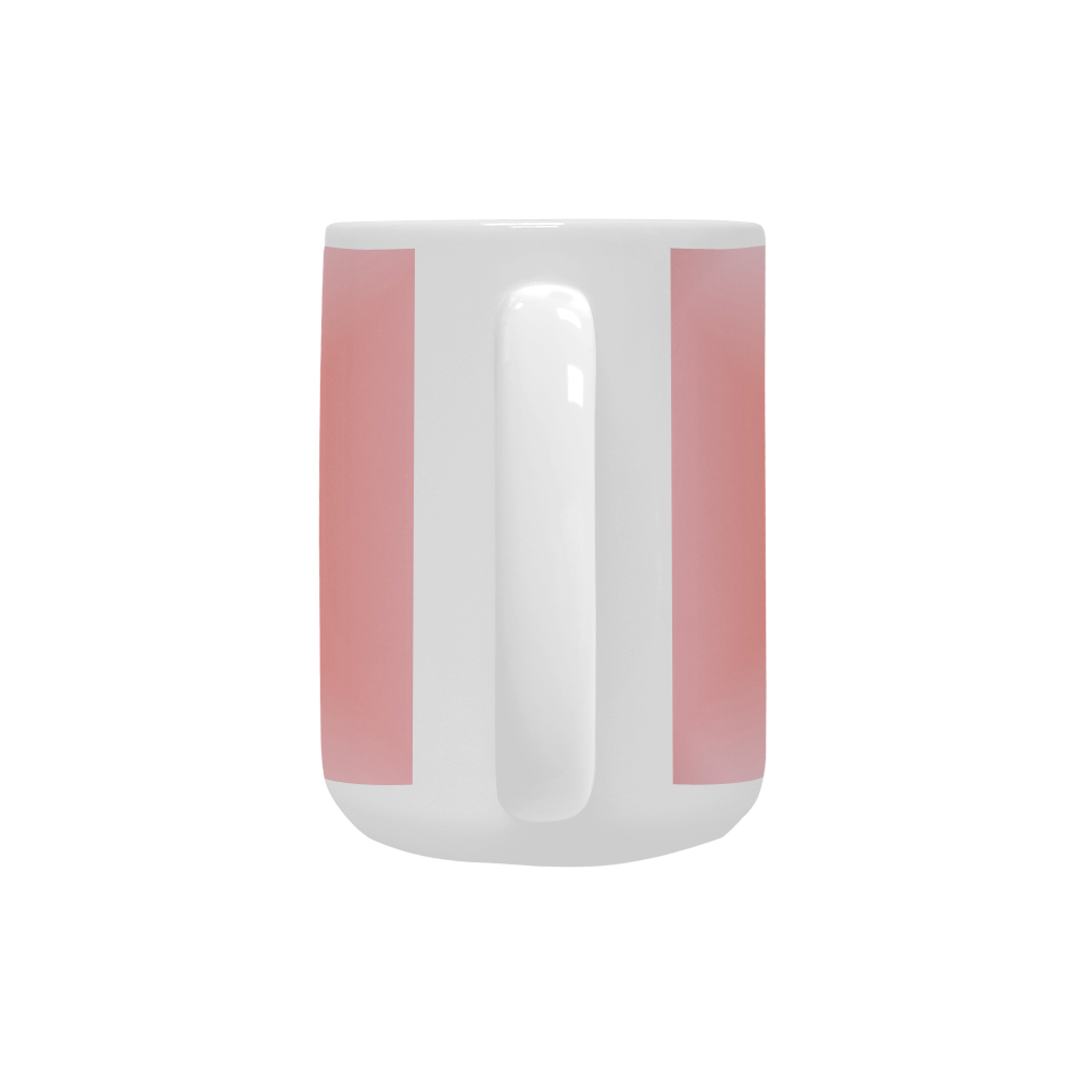 Soft Apricot and Pink Tartan Plaid Custom Ceramic Mug (15OZ)