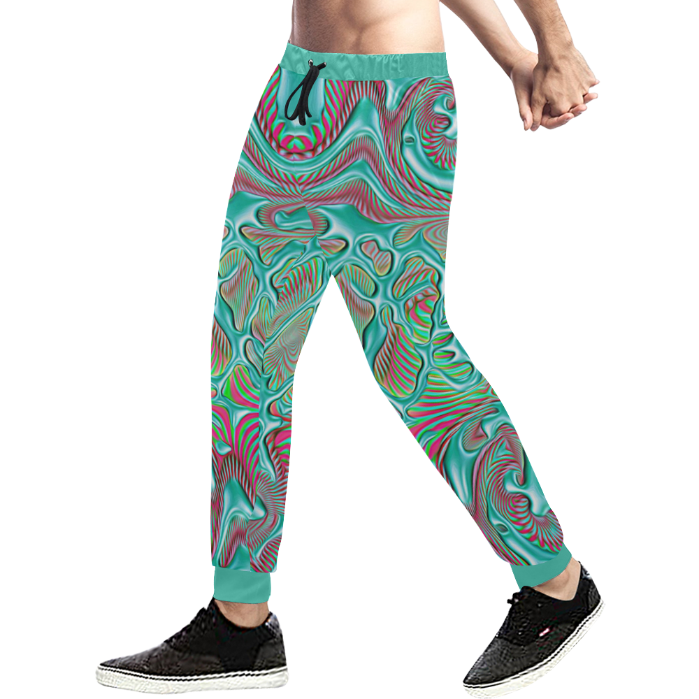Hypnotic Slime Men's All Over Print Sweatpants (Model L11)