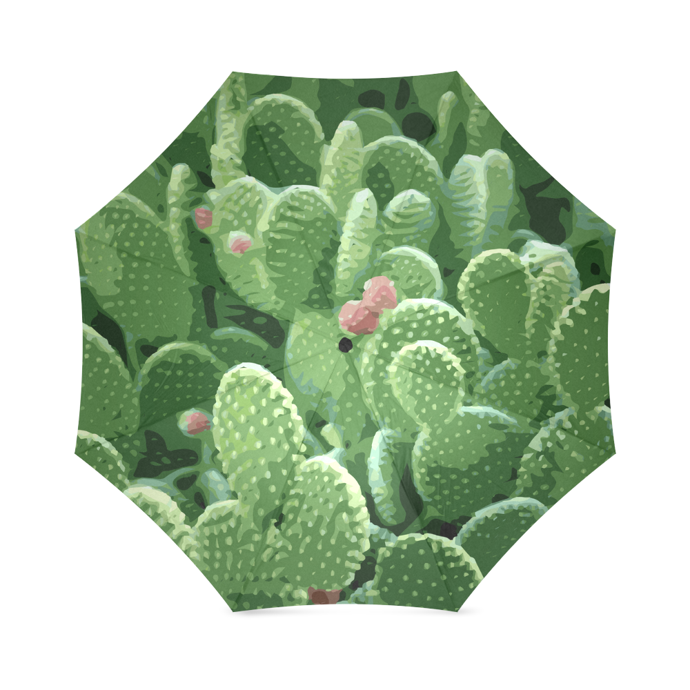 Pricky Pear Cactus With Fruit Foldable Umbrella (Model U01)