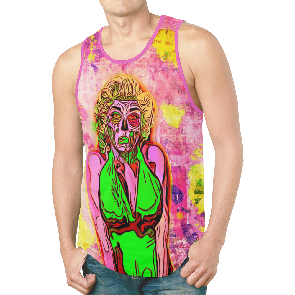 PopArt Zombie Beauty New All Over Print Tank Top for Men (Model T46)