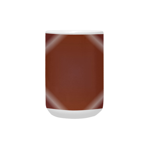 Brown and White Tartan Plaid Custom Ceramic Mug (15OZ)