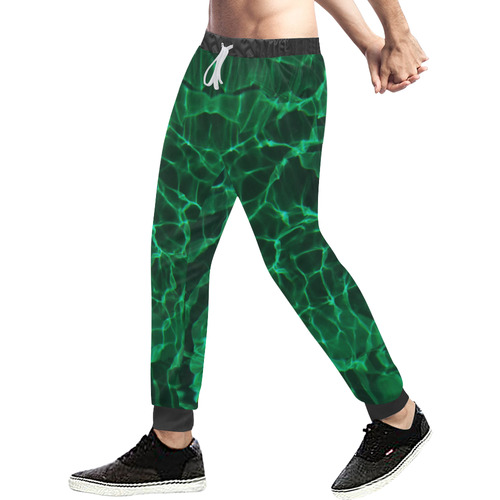 Green Dive Men's All Over Print Sweatpants (Model L11)
