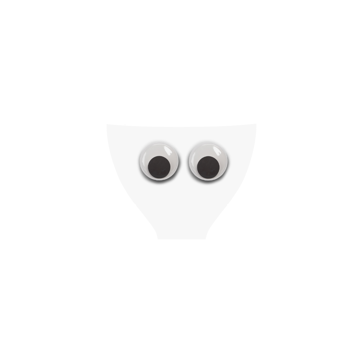 shauncrockett: a pair of large googly eyes on a white background looking  directly at the camera