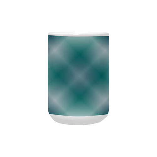 Turquoise and Green Tartan Plaid Custom Ceramic Mug (15OZ)
