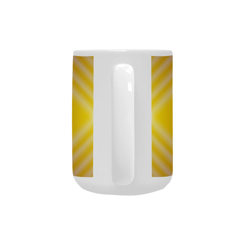 Golden Yellow and Orange Tartan Plaid Custom Ceramic Mug (15OZ)