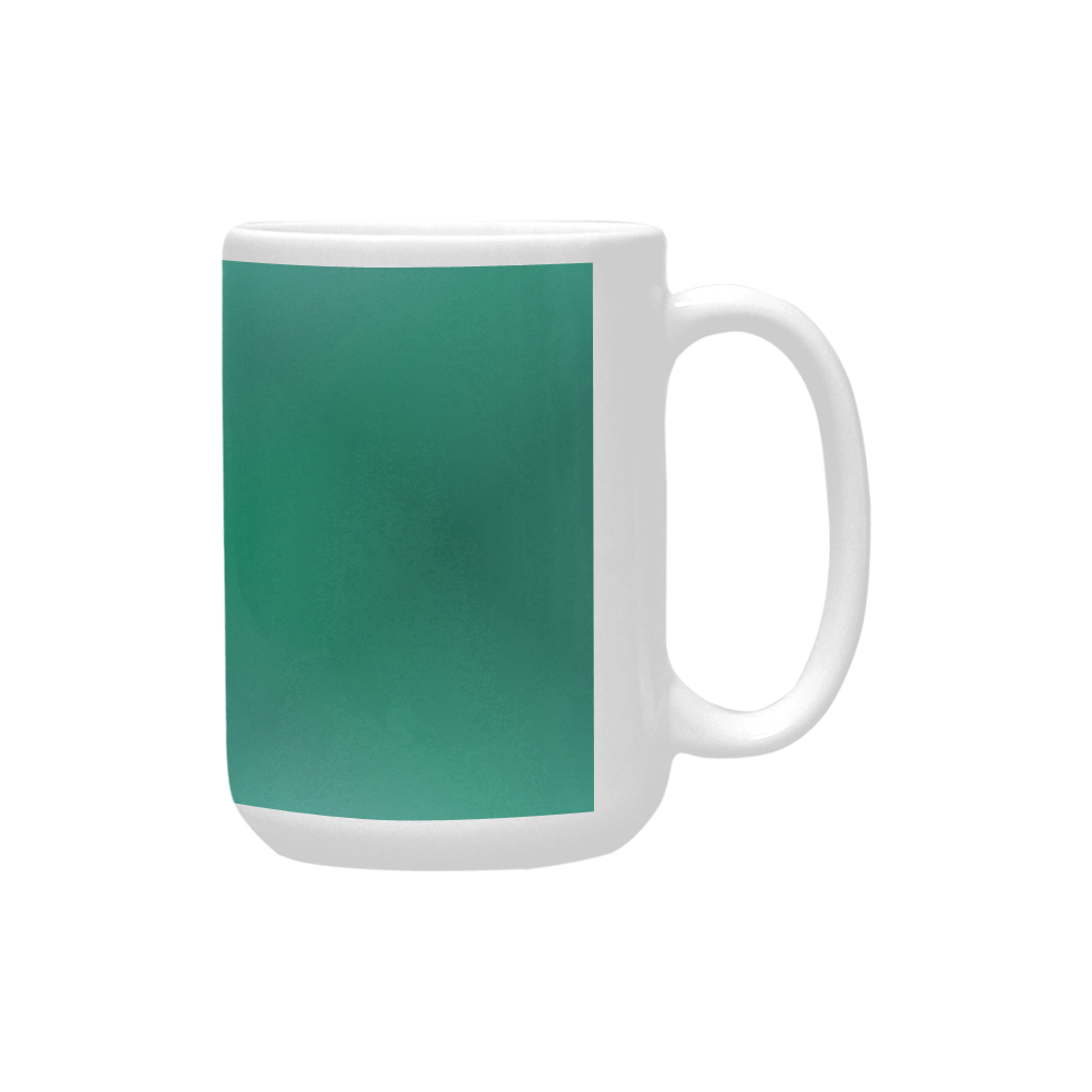 Mint Green Tartan Plaid Custom Ceramic Mug (15OZ)