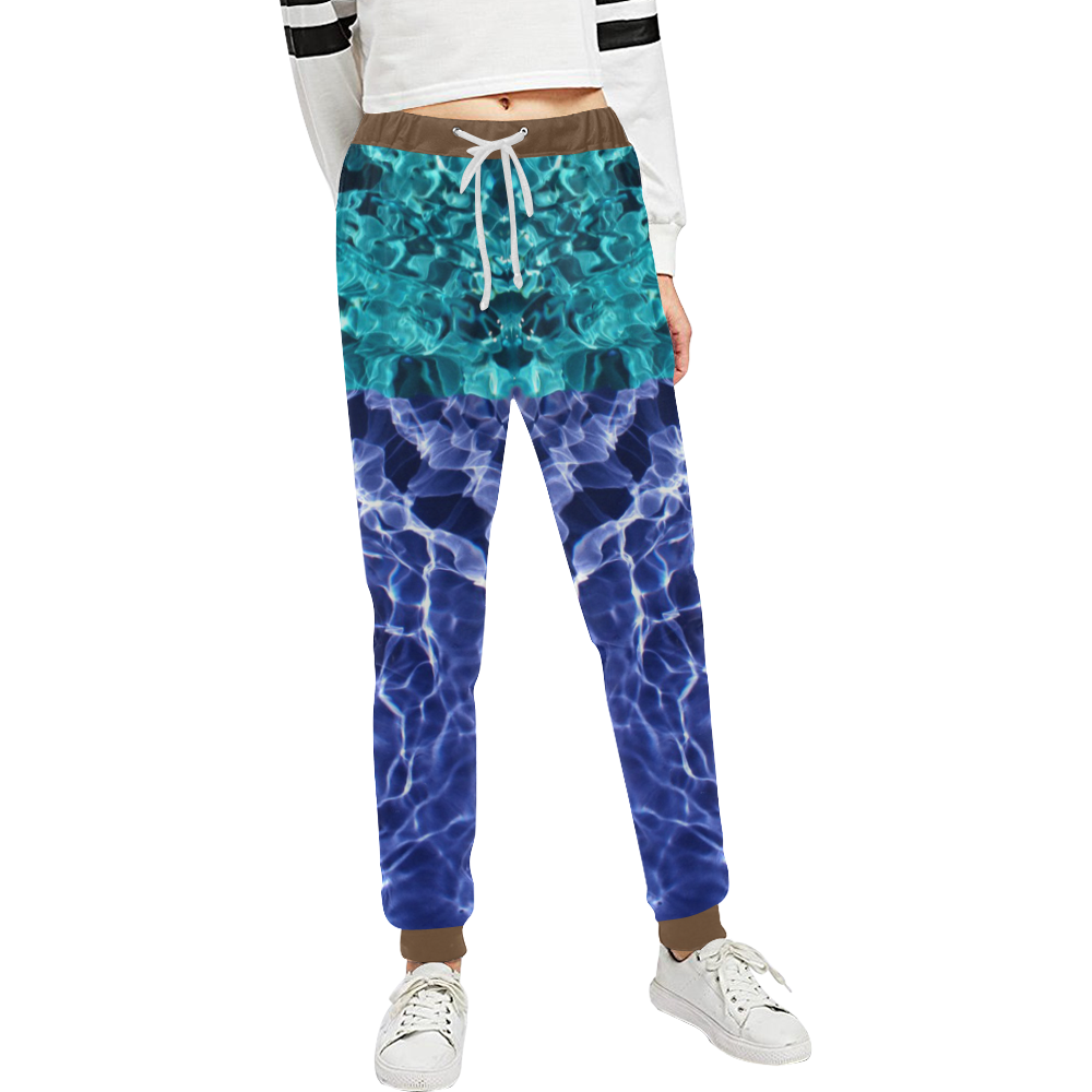 Electric Blue Globes Unisex All Over Print Sweatpants (Model L11)