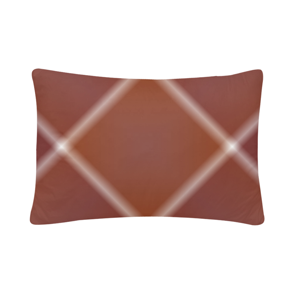Brown and White Tartan Plaid Custom Pillow Case 20"x 30" (One Side) (Set of 2)