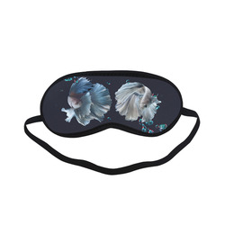 Blue Siamese Fighting Fish - Water Bubbles Photo Sleeping Mask
