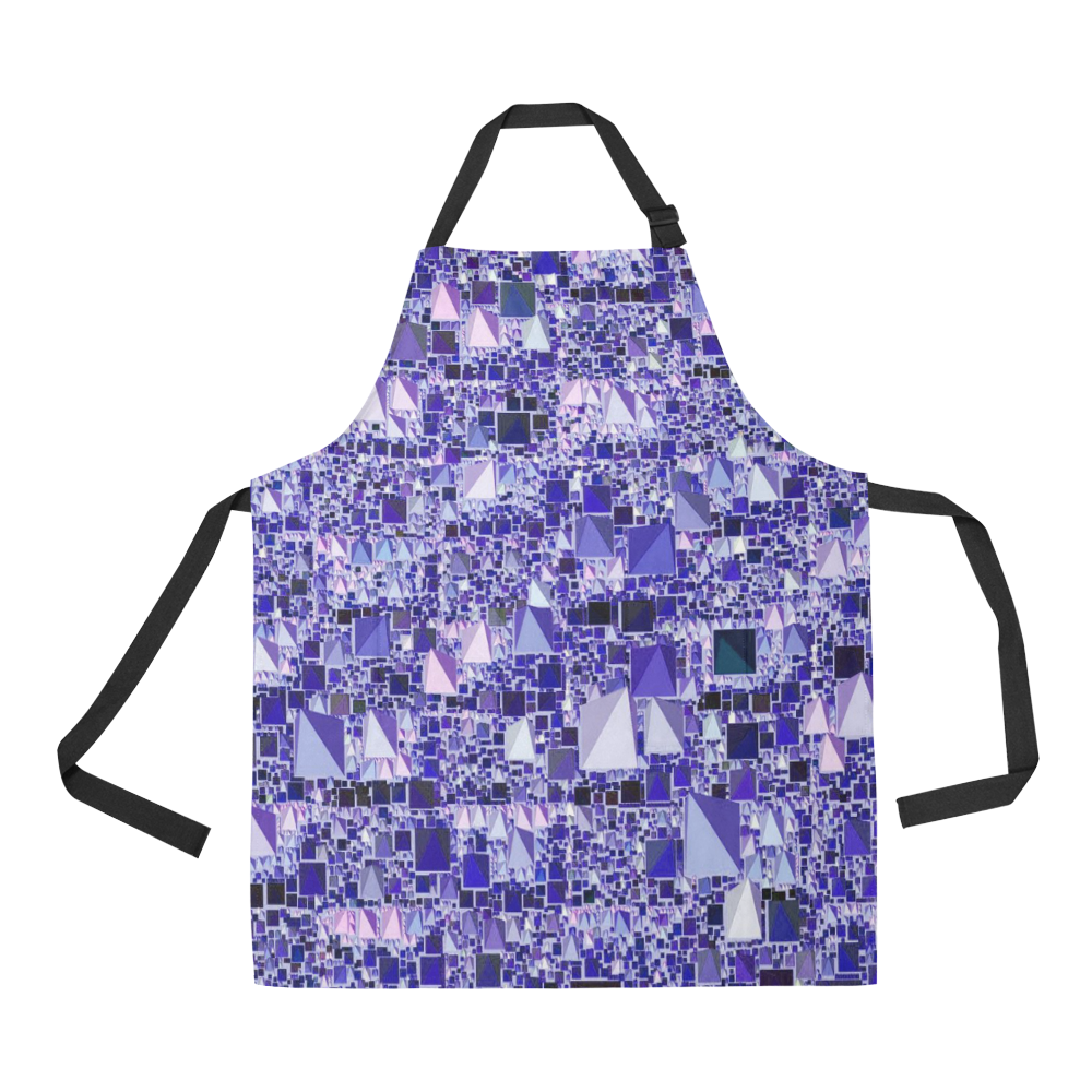 Modern Geo Fun, blue by JamColors All Over Print Apron