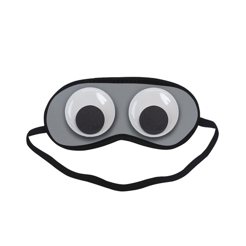 Large Funny Googly Eyes Grey Sleeping Mask