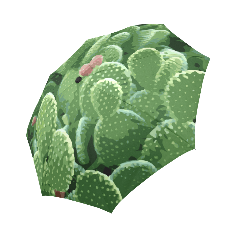 Pricky Pear Cactus With Fruit Auto-Foldable Umbrella (Model U04)