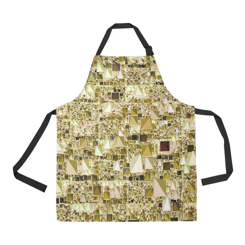 Modern Geo Fun,golden by JamColors All Over Print Apron