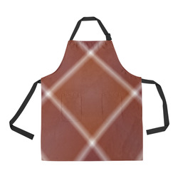 Brown and White Tartan Plaid All Over Print Apron