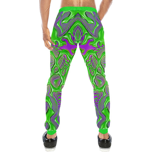 Neon Slime Men's All Over Print Sweatpants (Model L11)