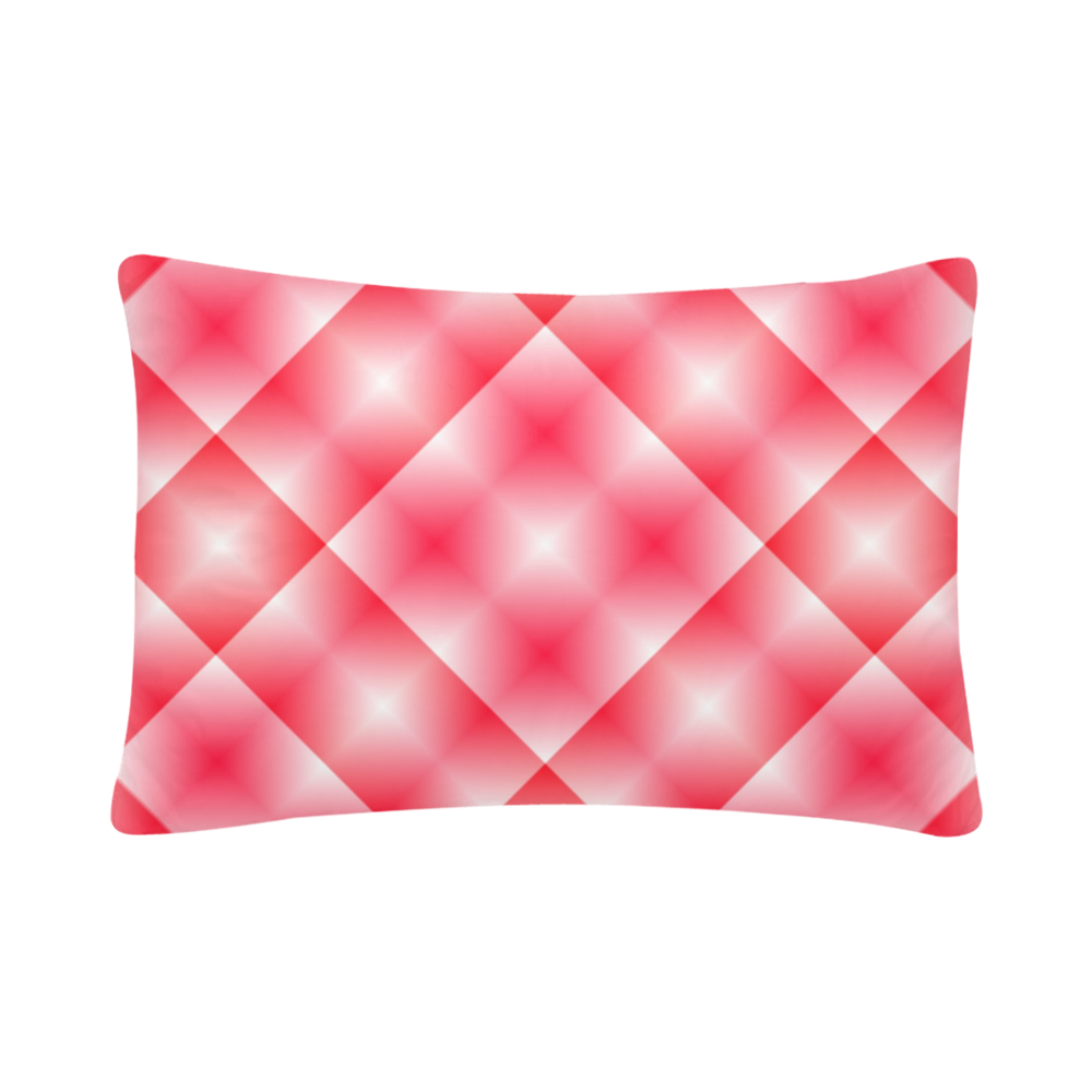 Pink and White Tartan Plaid Custom Pillow Case 20"x 30" (One Side) (Set of 2)